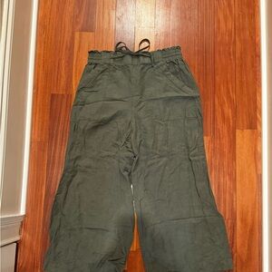 Breezy Wide Leg Linen Blend Pant